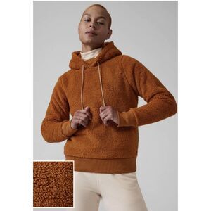 Athleta Orange Rust Tugga Sherpa Hoodie, size S
